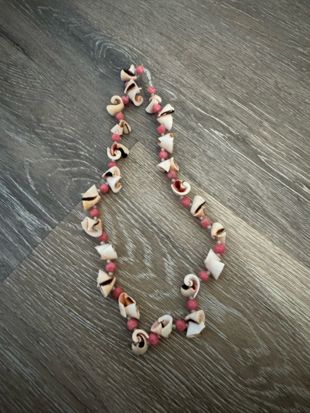 Spiral seashell necklace